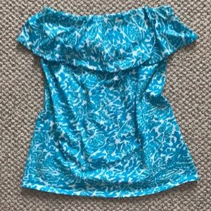 Lily Pulitzer Wiley Ruffle Tube Top